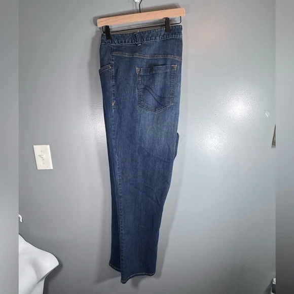 Lane Bryant Genius Fit Straight Jeans 26W Average Dark Wash Stretch Plus Size - Picture 5 of 13